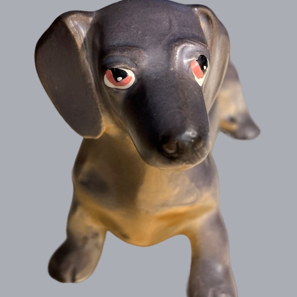 Vintage Porcelain Dachshund Dog Figurine